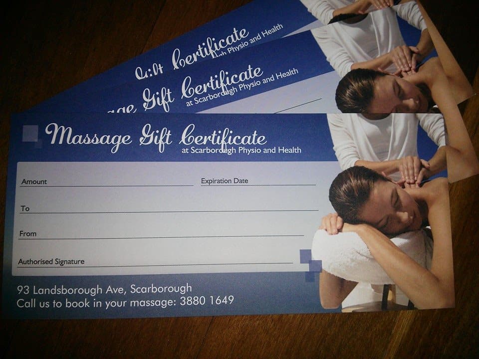 Massage T Vouchers Redcliffe Scarborough Physio And Health